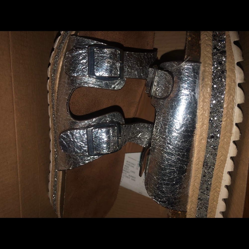 Silver sandals